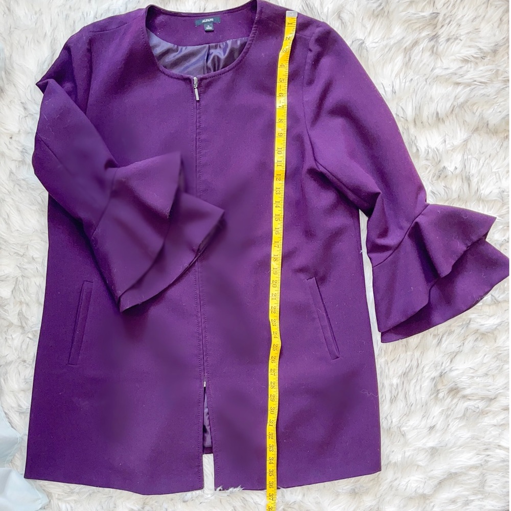 Long blazer/coat plus size purple Alfani elegant